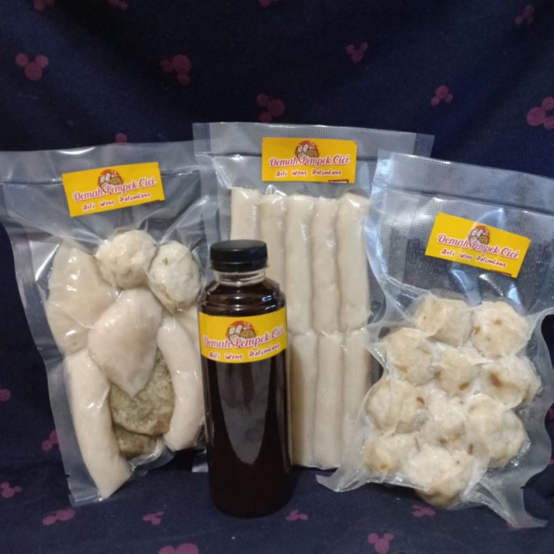 

PAKET PEMPEK MIX CAMPUR+LENJER+ADAAN+CUKO250ML