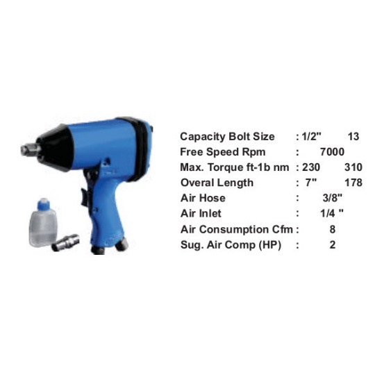 Wipro 1/2" Air Impact Wrench WP7404