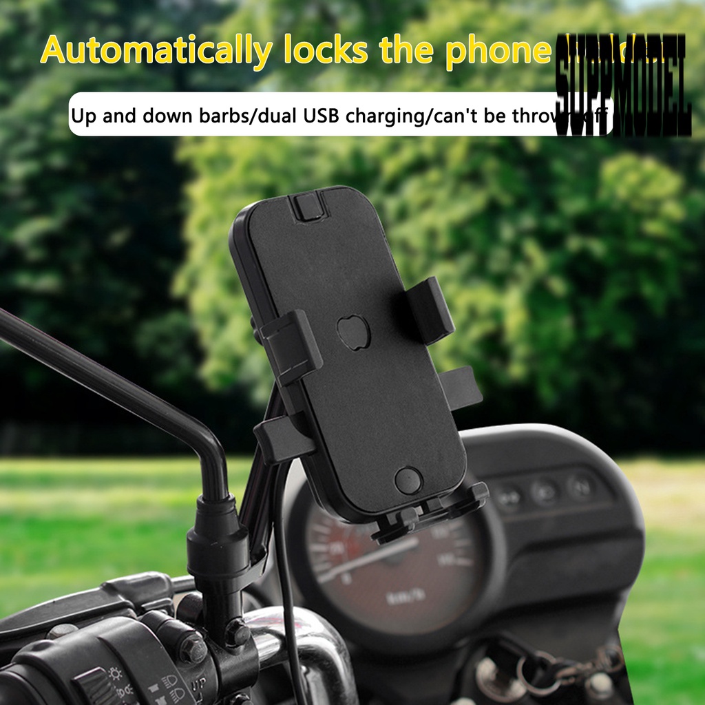 Bracket Dudukan Handphone GPS Anti slip Tahan Lama Untuk Kaca Spion Motor