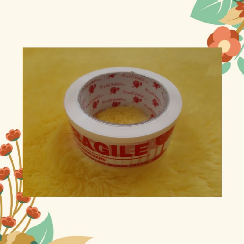 

isolasi / selotip / lakban fragile new semar tape