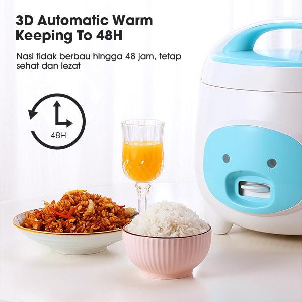 RICE COOKER SAMONO SW-RCW11 Elektrik Kontrol Suhu Otomatis Aluminium Alloy 3D Pemanas otomatis 2L