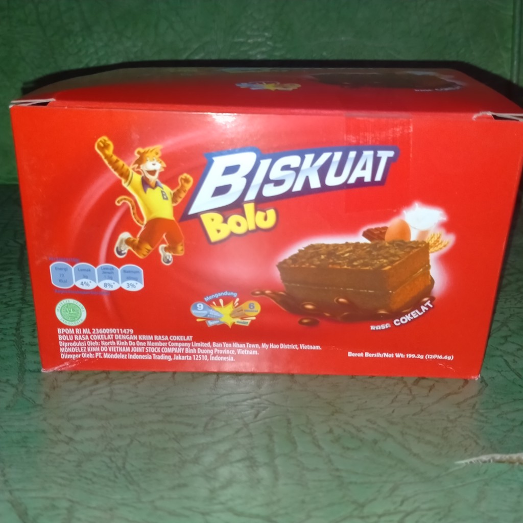 

BISKUAT BOLU 199.2g ( 12x 16.6g) RASA COKELAT