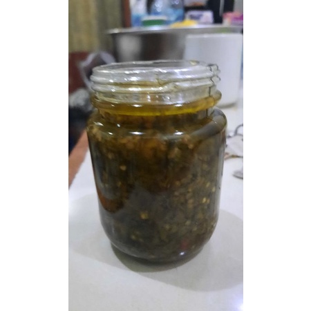 

sambel ijo ikan asin gabus / sambel jontor