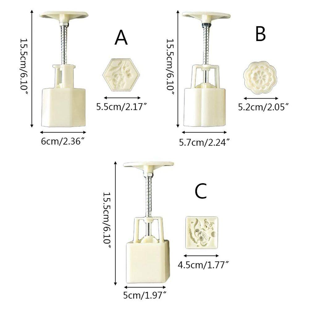 [Elegan] Cetakan Kue Bulan Indah Mooncake Handmade Kue Plungers Dapur Gadget Bentuk Bunga Lotus Baking Dekorasi Cookie Press