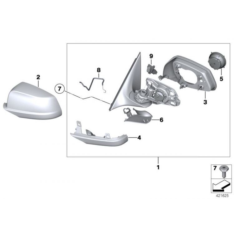 Mirror Housing Spion Kiri BMW F10 Autodip Genuine Parts