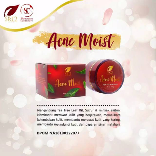 Acne Moist Cream SR12 Krim Jerawat Sedang dan Beruntus