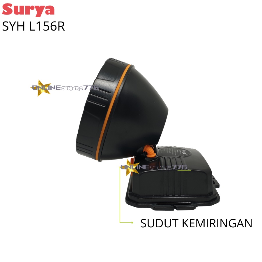 SENTER KEPALA / SENTER KEPALA SURYA SYH L156R / SURYA SYH L-156R / HEADLAMP SURYA SYH 156R /SENTER KEPALA RECHARGEABLE 15WATT / 15W