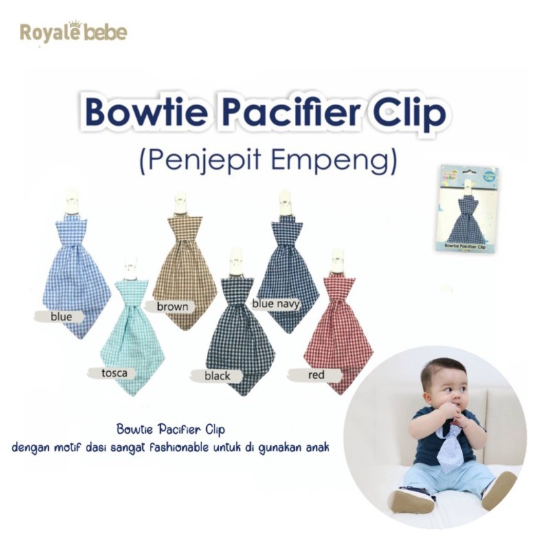 Royale Bebe Jepitan Klip Empeng Bentuk Dasi Fashionable CBKS