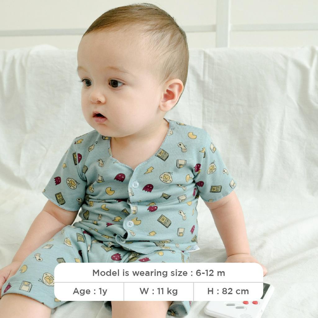 Little Palmerhaus - Little Wear RETRO Short Sleeve Setelan Bayi Pendek