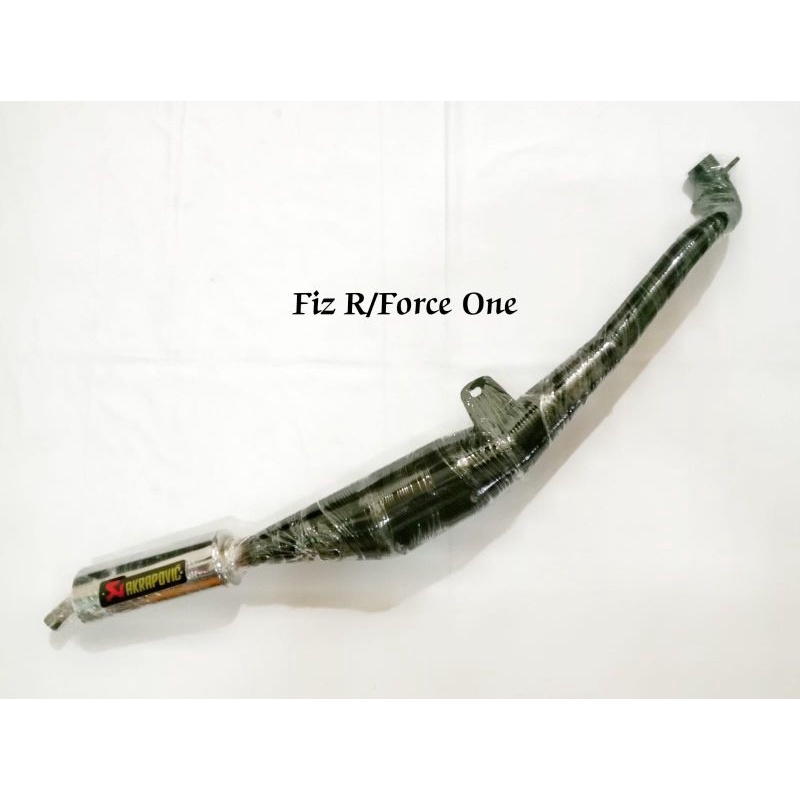KNALPOT YAMAHA FIZ R FORCE ONE AKRAPOVIC BLACK SILENCER CHROM