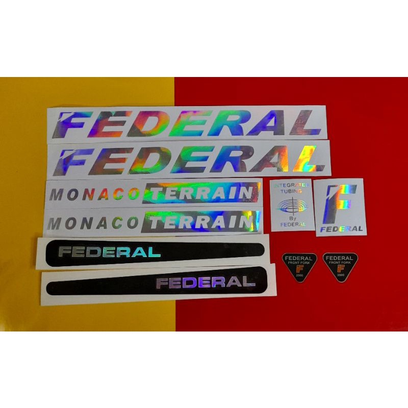 Stiker Sepeda Federal Monaco Terrain Hologram