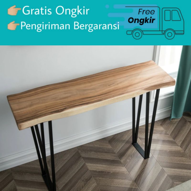 Meja Pajangan Kayu Solid Utuh Tanpa Sambungan / Meja Pajangan Kayu / Meja Pajangan Minimalis