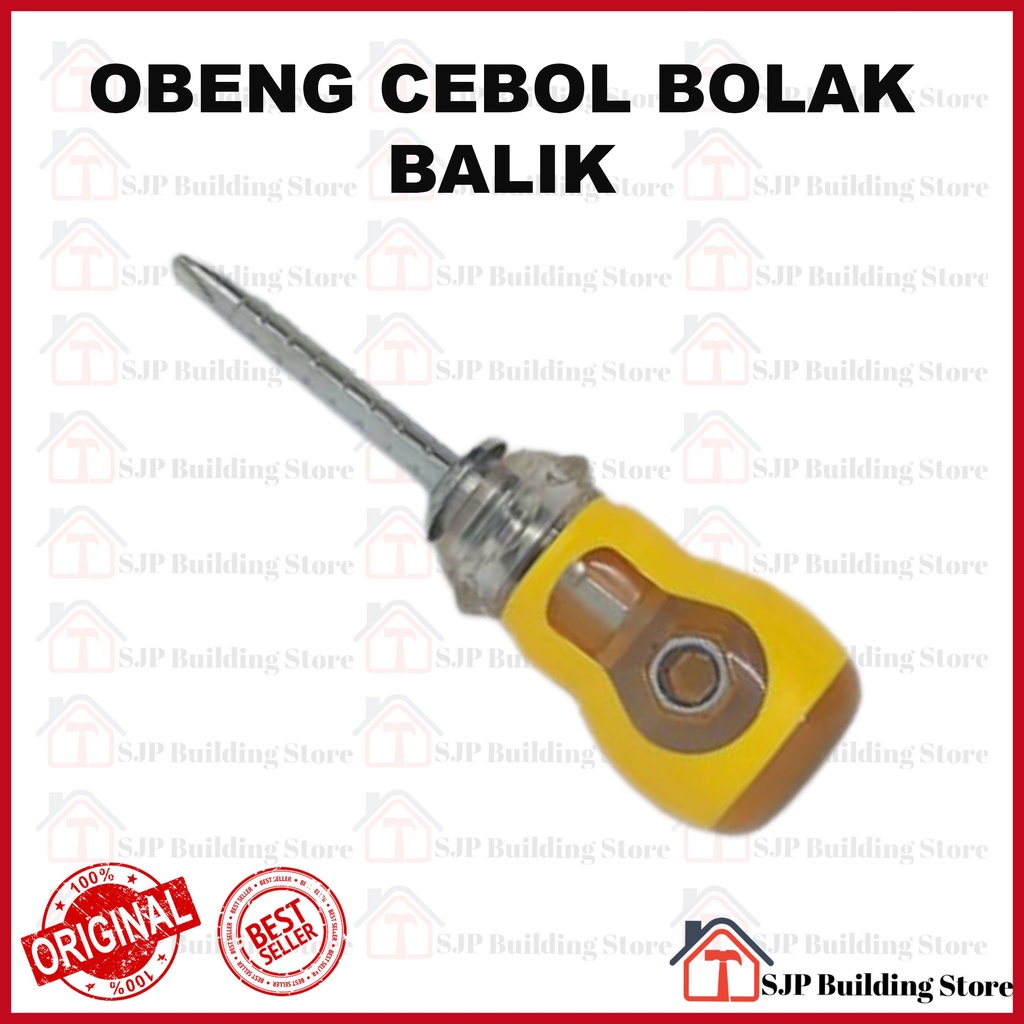 [COD] OBENG BOLAK BALIK CEBOL OBENG MINI CEBOL +/- 2WAY GAGANG PVC OBENG PENDEK