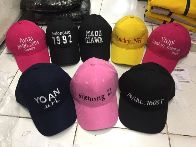 Topi baseball anak custom bordir komputer