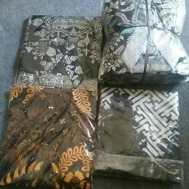 Kemeja Batik Pria Lengan Panjang Ladang Batik Motif Modern 2021 Size M L Xl Xxl Reguler