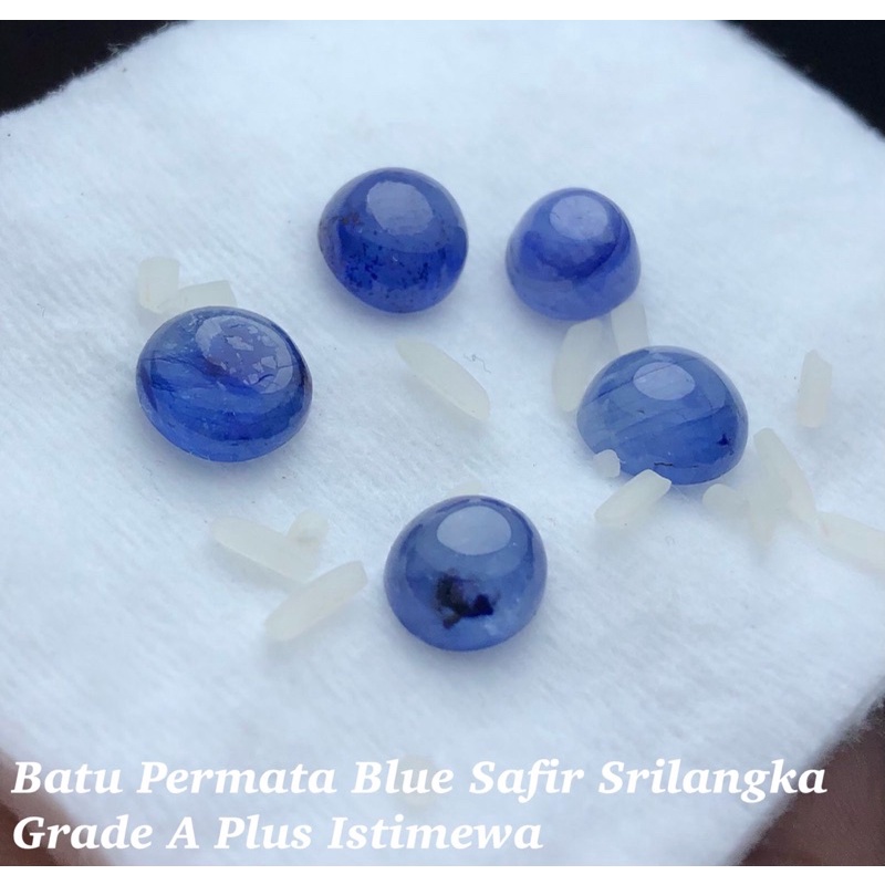 Batu Permata Blue Safir Muda Srilangka Asli Kualitas A Plus