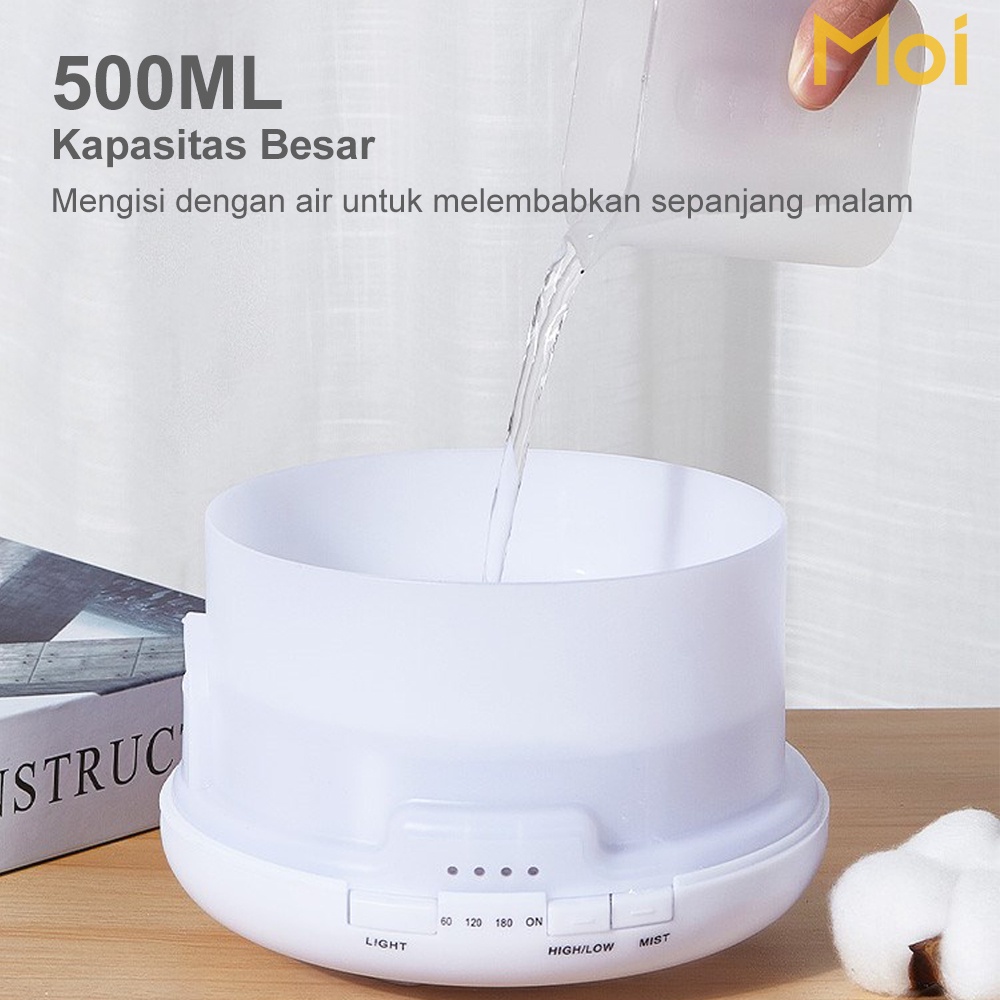 Moi Humidifier Diffuser Air Purifier Aromaterapy Essential oil Difuser 500ML+ Remote