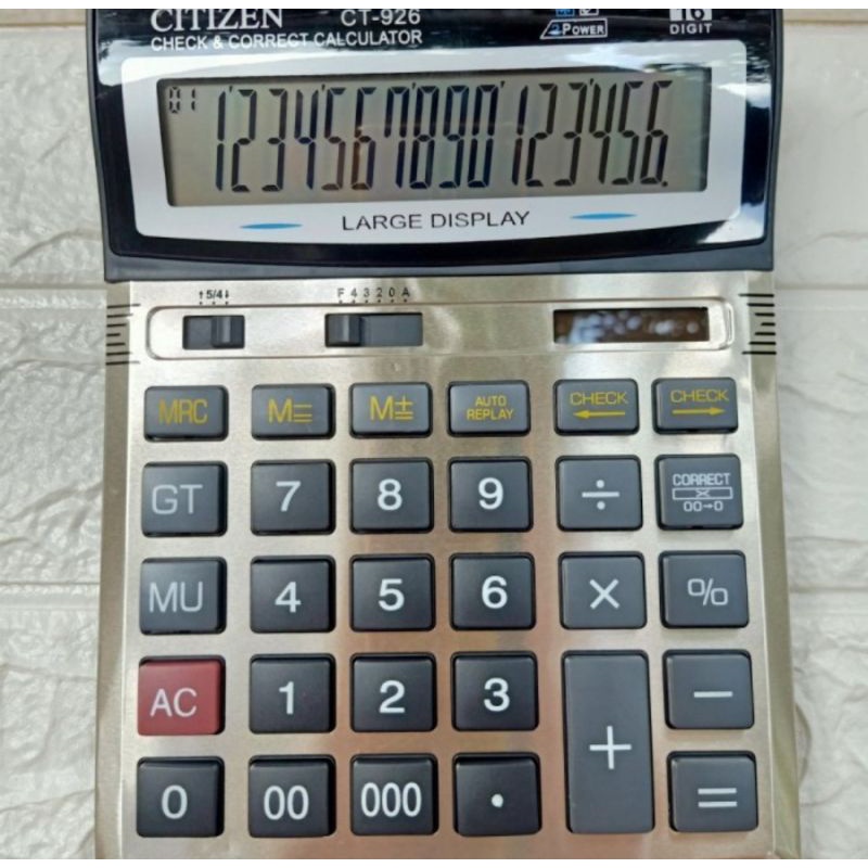 

Kalkulator CITIZEN CT926 16 digit calculator CT 926 kasir alat hitung menghitung