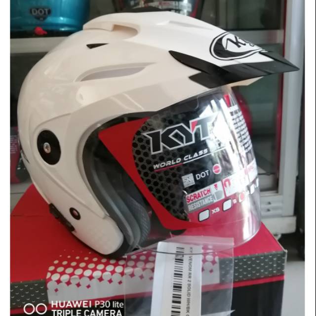 HELM KYT VENOM RR 2 WHITE 2 VISOR ORI HELM KYT DOUBLE VISOR VENOM HELM DOBEL VISOR KYT MURAH ORI SNI