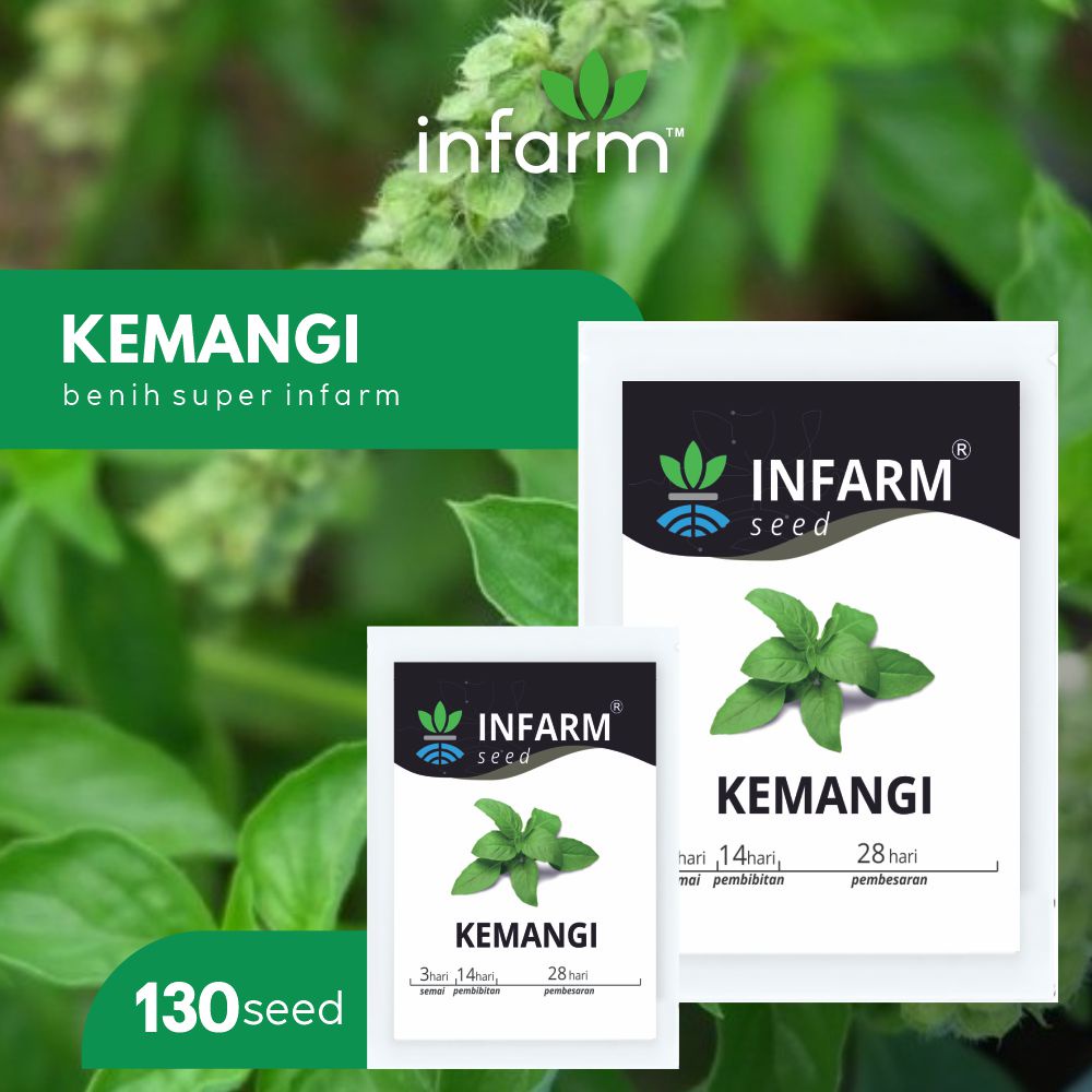 INFARM -  Benih Bibit Sayur Edible Rumahan Lengkap Kangkung Sawi Selada Pokcoy Caisim Brokoli Seledri Kubis Kol Daun Bawang-Kemangi
