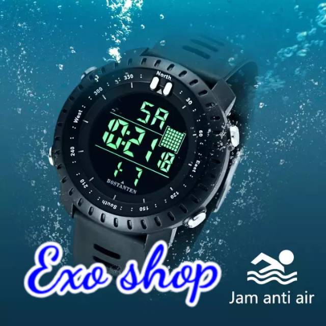 Jam tangan pria  BOSTANTEN Jam Tangan Pria Anti Air Pria Sport Digital Terbaru BOSTANTEN 