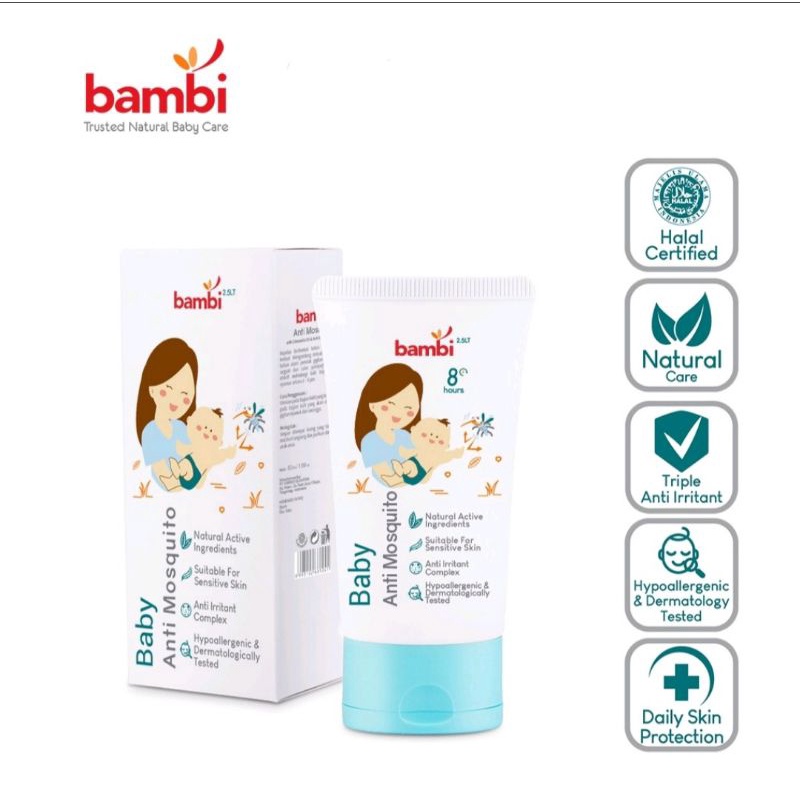 Bambi baby lotion anti nyamuk 50 gr/ lotion anti mosquito