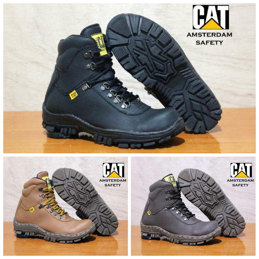 Sepatu boots kerja lapangan proyek pria gunung import 