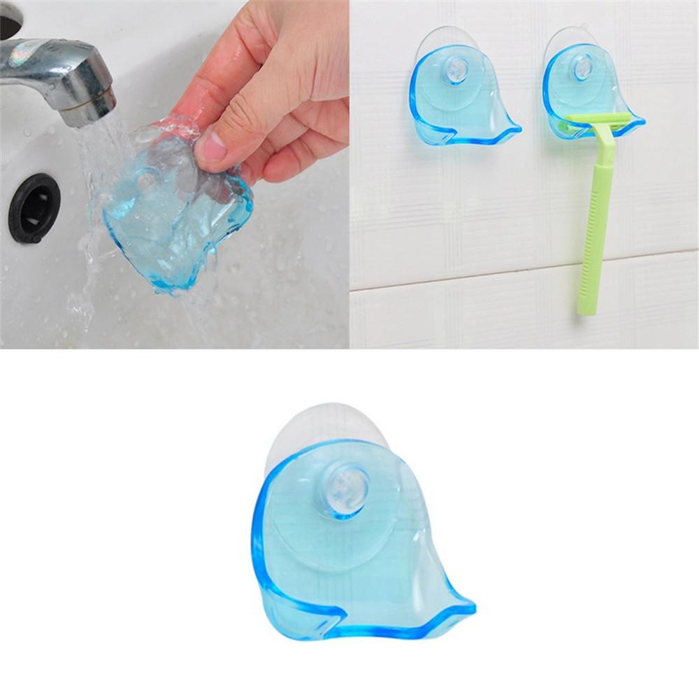 Solighter Razor Holder Seamless Home &amp; Living Razor Shelf Hook Aksesoris Kamar Mandi Suction Cup