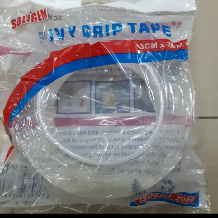 

Produk Unggulan Double Tape Transparan Soligen Ivy Grip 3M30Mm Terlaris