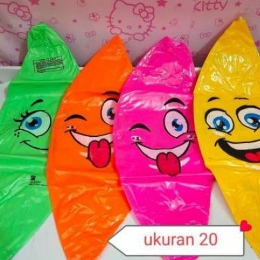 balon tiup bola smile ukuran 20"