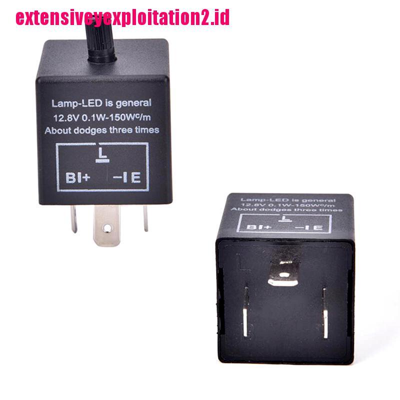 &lt; E2id &amp; &gt; Relay Flasher Lampu Sein LED 12V 3 Pin Untuk Mobil