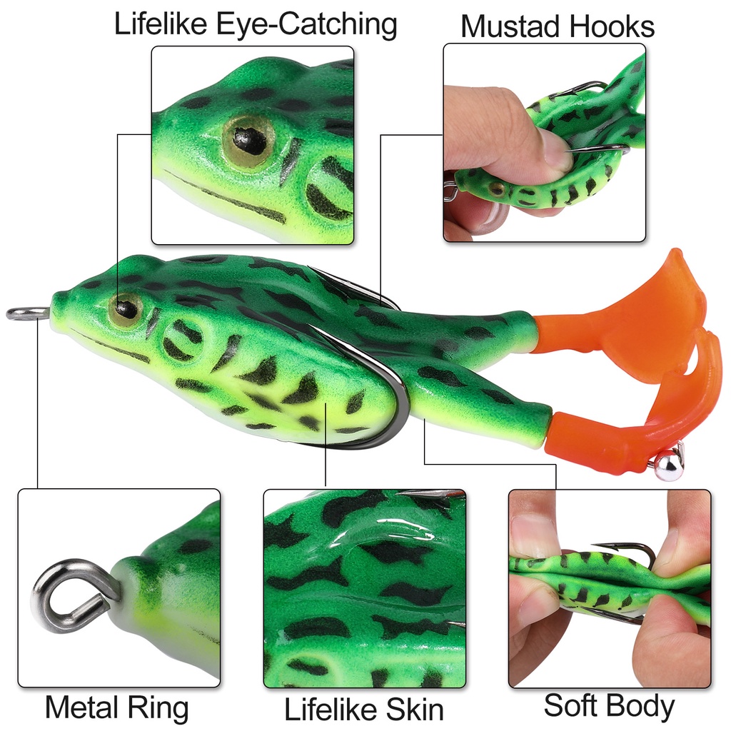 1 PC Katak Memancing Umpan Berputar Kaki 9 Cm/13G Thunder Frog Lure Baru Lembut Umpan Umpan Thunder