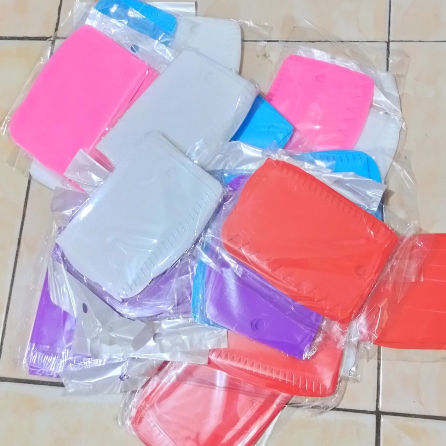 Scraper Set 3 pc Alat Pemotong Adonan Penghias Kue Buttercream Fondant