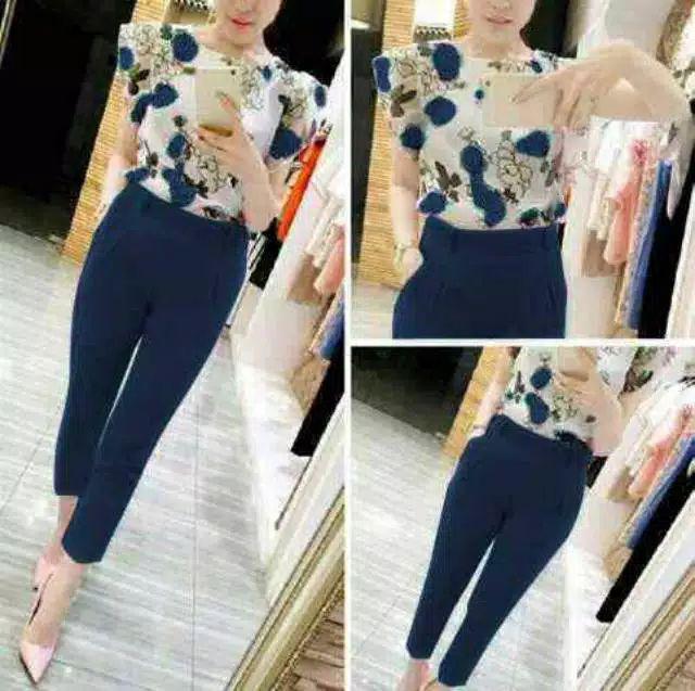 Set Cp Andhini / Gamis Batik / Batik Couple 4 Warna