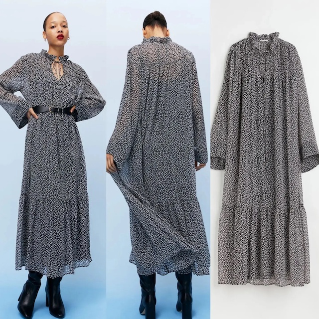 3267 - Maxi Dress HM Long Chiffon Dress (INCLUDE INNER)-4