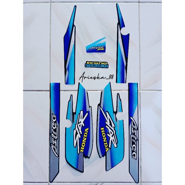 Striping Astrea Star 1996  Hitam Biru star 96  biru