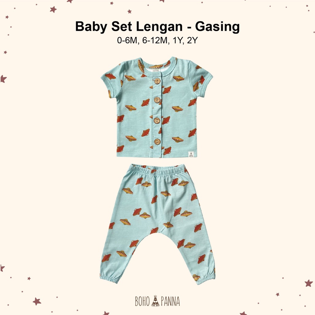 BOHOPANNA Baby Set Lengan MOTIF - Setelan Bayi