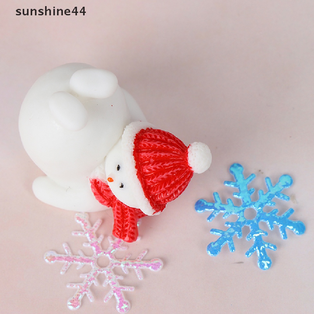 Sunshine Miniatur Figurin Snowman / Santa Claus / Pohon Natal Untuk Dekorasi Taman