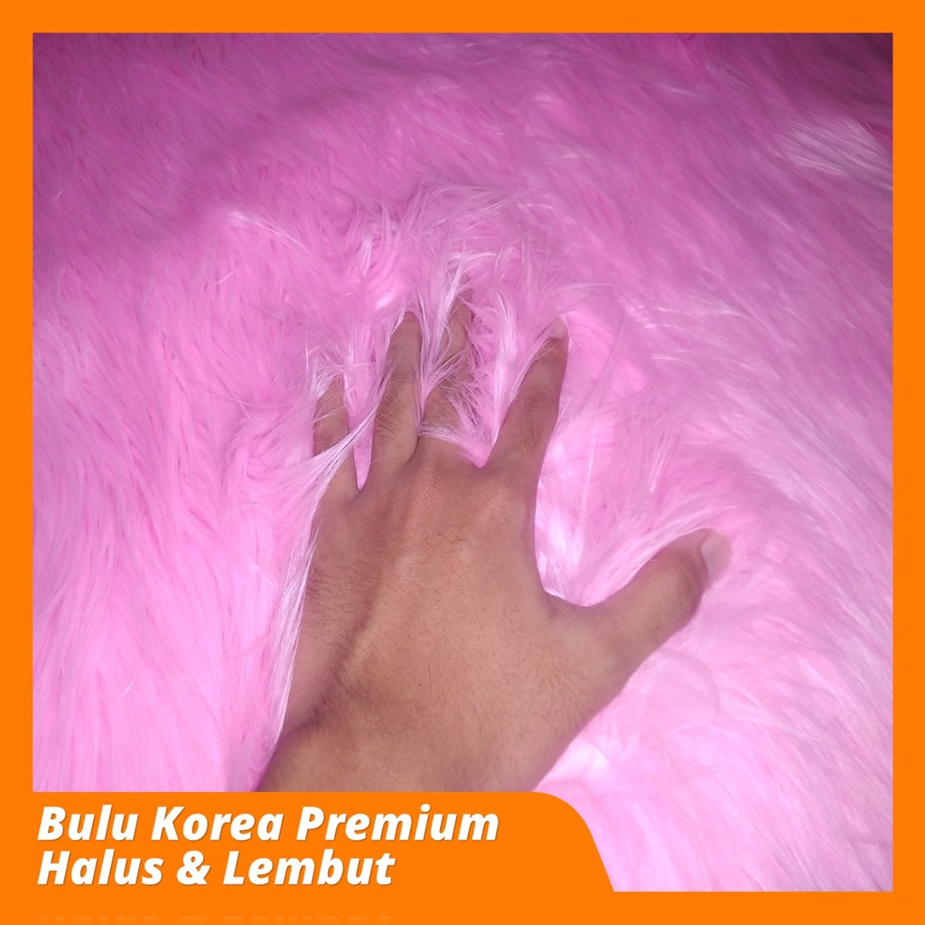 Karpet Foto Produk Alas Bulu Korea 50x75 Panjang Bulu 6cm Premium Super Halus &amp; Lembut Tidak Mudah R