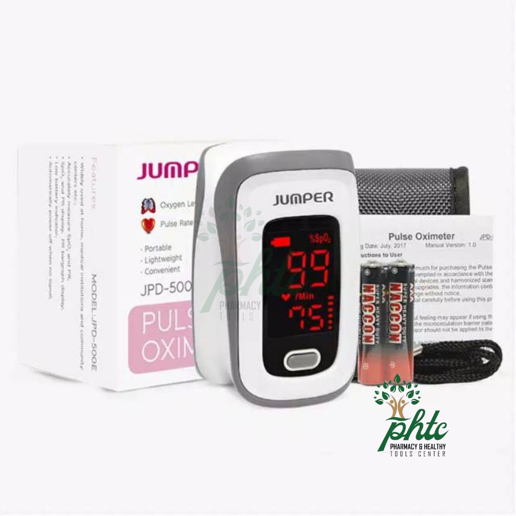 JUMPER JPD 500E Pulse Oximeter Fingertip l Alat Ukur Kadar Oksigen Oxi Meter LED