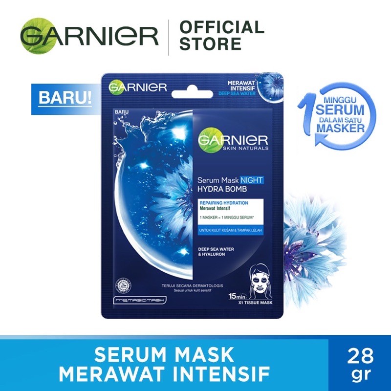 GARNIER SERUM MASK NIGHT HYDRA BOMB