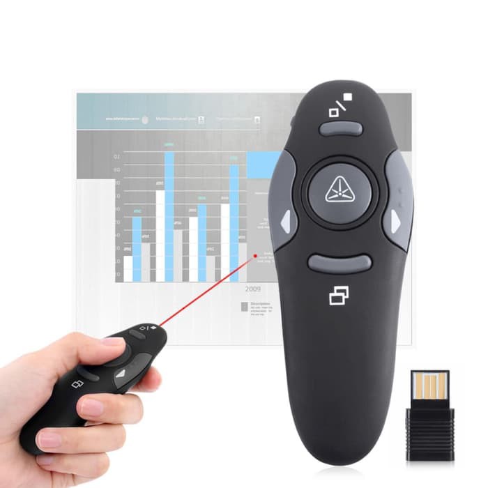 WIRELESS LASER POINTER PRESENTASI LASER 2.4G REMOTE CONTROL