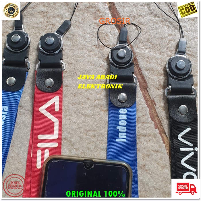 J293 TALI GANTUNGAN HANDPHONE LEHER DADA STRAP PANJANG NAME TECH TEBAL DAN KUAT gantungan handphone pita leher dada strap panjang rope name kalung gadget gantungan badan holder universal multi ikat bisa untuk segala jenis handphon yang ada tempat pita