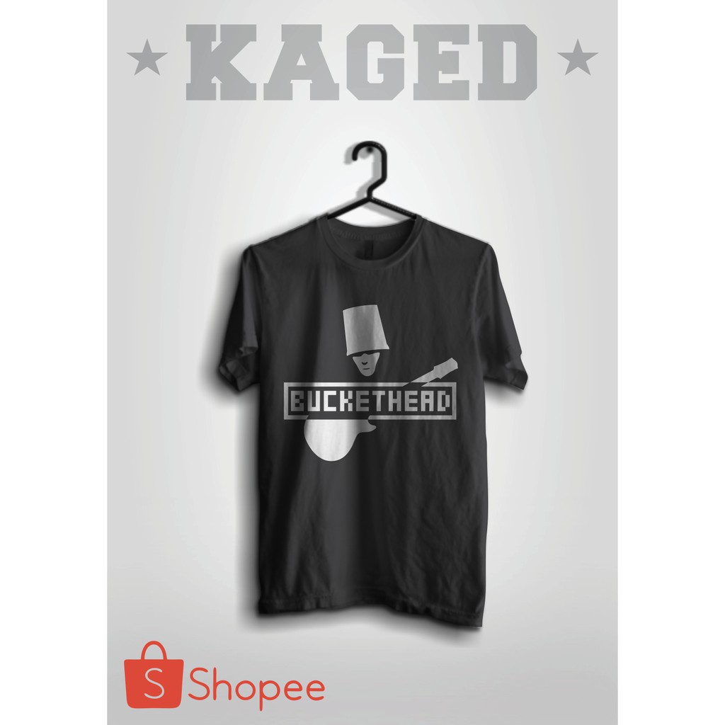 Kaos Buckethead Kaos Gitaris Buckethead Kaos Gitaris Pakai Topi Kfc Kaos Gitaris Nyentrik
