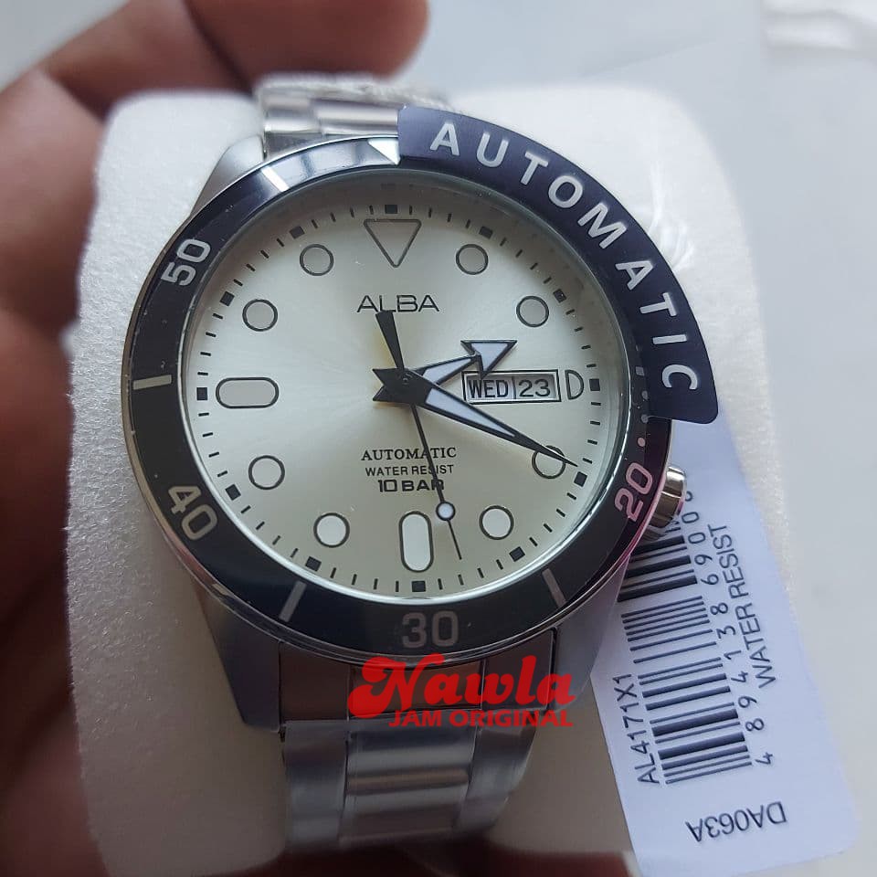 Alba Automatic AL4171X1 Analog Silver Dial - Jam Tangan Pria AL4171