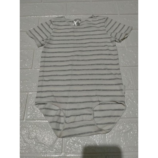 Preloved Like New Jumper Bonds Baby Grey White  Preloved Bonds Baby Jumper Preloved Bonds Wondersuit