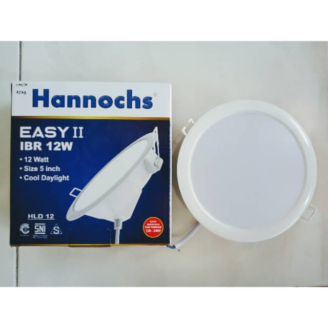 Downlight / Lampu Plafon tanam 12 Watt Hannoch Symphony/Easy 5inch