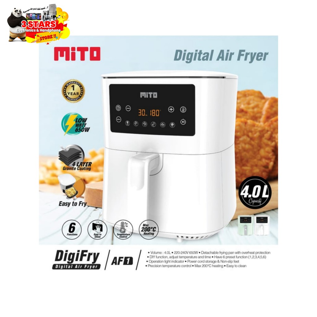 Air Fryer Mito AF1/ Alat Penggoreng Tanpa Minyak