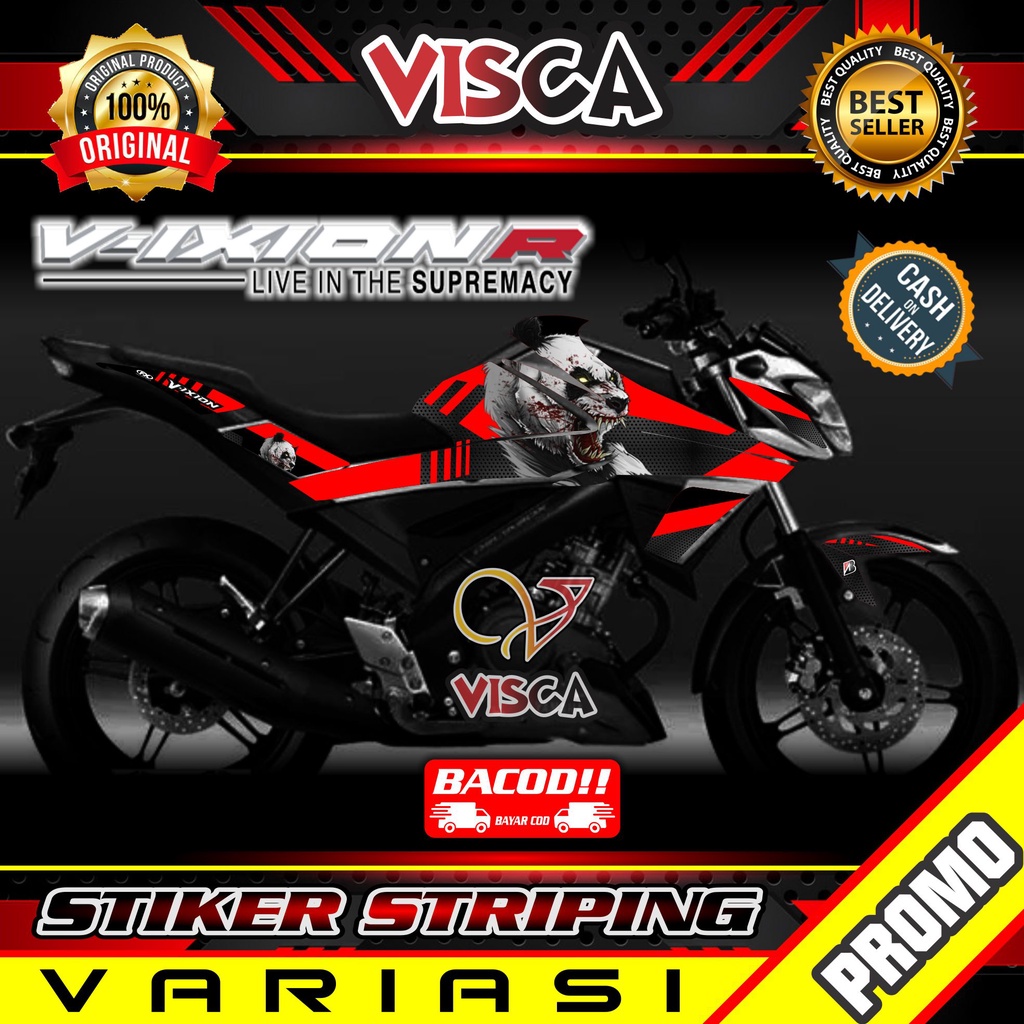 Striping Vixion R- Stiker Sticker Striping Variasi Yamaha Vixion R - Striping Hologram Vixion R Pand