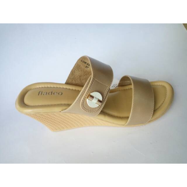 Sandal wedges wanita fladeo original.sandal wedges fladeo original